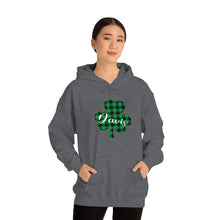 Load image into Gallery viewer, Davis Plaid Shamrock ADULT Hooded Sweatshirt