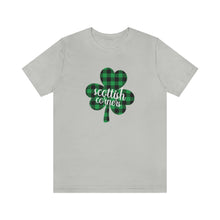 Load image into Gallery viewer, Scottish Corners Plaid Shamrock Adult Tee