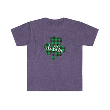 Load image into Gallery viewer, Dublin Plaid Shamrock ADULT Super Soft T-Shirt