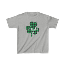 Load image into Gallery viewer, Wright Plaid Shamrock YOUTH Tee