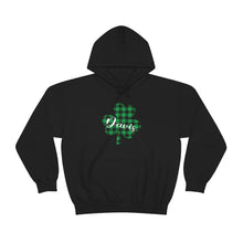 Load image into Gallery viewer, Davis Plaid Shamrock ADULT Hooded Sweatshirt