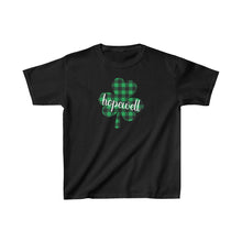 Load image into Gallery viewer, Hopewell Plaid Shamrock YOUTH Tee