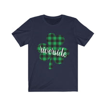 Load image into Gallery viewer, Riverside Plaid Shamrock Adult Tee
