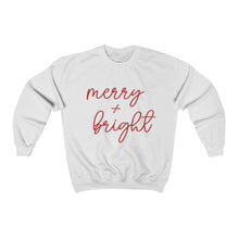 Load image into Gallery viewer, Merry and Bright Script Crewneck
