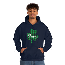 Load image into Gallery viewer, Davis Plaid Shamrock ADULT Hooded Sweatshirt