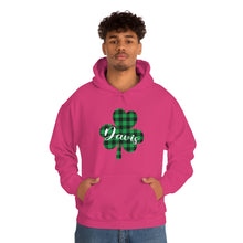 Load image into Gallery viewer, Davis Plaid Shamrock ADULT Hooded Sweatshirt