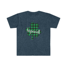 Load image into Gallery viewer, Hopewell Plaid Shamrock ADULT Super Soft T-Shirt