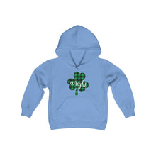 Load image into Gallery viewer, Wright Plaid Shamrock YOUTH Hoodie