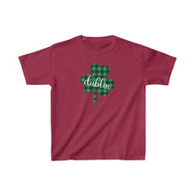 Load image into Gallery viewer, Dublin Plaid Shamrock YOUTH Tee