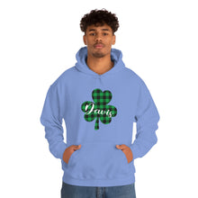 Load image into Gallery viewer, Davis Plaid Shamrock ADULT Hooded Sweatshirt