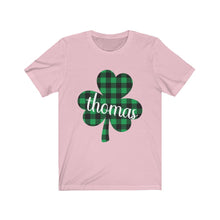 Load image into Gallery viewer, Thomas Plaid Shamrock Adult Tee