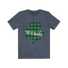 Load image into Gallery viewer, Riverside Plaid Shamrock Adult Tee