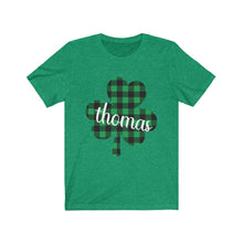Load image into Gallery viewer, Thomas Plaid Shamrock Adult Tee