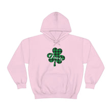 Load image into Gallery viewer, Davis Plaid Shamrock ADULT Hooded Sweatshirt
