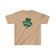 Load image into Gallery viewer, Dublin Plaid Shamrock YOUTH Tee