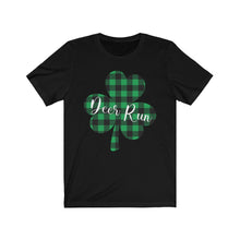 Load image into Gallery viewer, Deer Run Plaid Shamrock Adult Tee