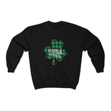 Load image into Gallery viewer, Scottish Corners Plaid Shamrock Adult Crewneck Sweatshirt