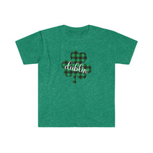 Load image into Gallery viewer, Dublin Plaid Shamrock ADULT Super Soft T-Shirt