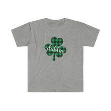 Load image into Gallery viewer, Dublin Plaid Shamrock ADULT Super Soft T-Shirt