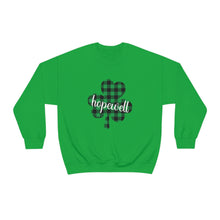 Load image into Gallery viewer, Hopewell Plaid Shamrock ADULT Super Soft Crewneck Sweatshirt