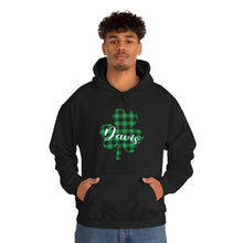 Load image into Gallery viewer, Davis Plaid Shamrock ADULT Hooded Sweatshirt