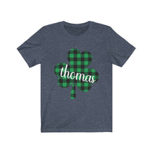 Load image into Gallery viewer, Thomas Plaid Shamrock Adult Tee