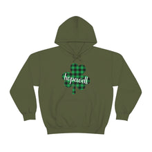 Load image into Gallery viewer, Hopewell Plaid Shamrock ADULT Super Soft Hoodie