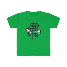 Load image into Gallery viewer, Hopewell Plaid Shamrock ADULT Super Soft T-Shirt