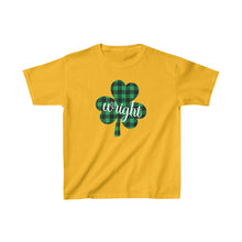 Load image into Gallery viewer, Wright Plaid Shamrock YOUTH Tee