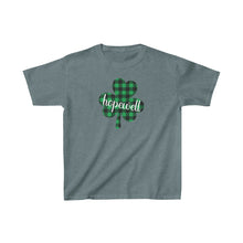 Load image into Gallery viewer, Hopewell Plaid Shamrock YOUTH Tee