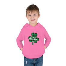 Load image into Gallery viewer, Dublin Shamrock Toddler Pullover Fleece Hoodie