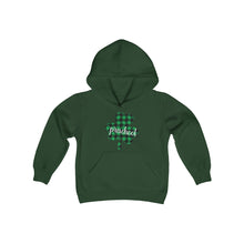 Load image into Gallery viewer, Preschool Plaid Shamrock YOUTH Hoodie