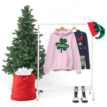 Load image into Gallery viewer, Preschool Plaid Shamrock ADULT Hooded Sweatshirt