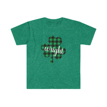 Load image into Gallery viewer, Wright Plaid Shamrock ADULT Super Soft T-Shirt