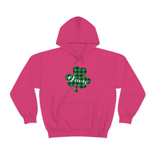 Load image into Gallery viewer, Davis Plaid Shamrock ADULT Hooded Sweatshirt