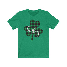 Load image into Gallery viewer, Bailey Plaid Shamrock ADULT Tee