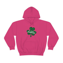 Load image into Gallery viewer, Dublin Plaid Shamrock ADULT Hooded Sweatshirt