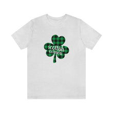 Load image into Gallery viewer, Scottish Corners Plaid Shamrock Adult Tee