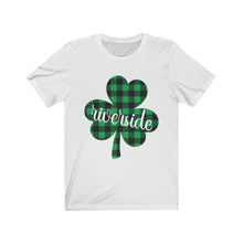 Load image into Gallery viewer, Riverside Plaid Shamrock Adult Tee
