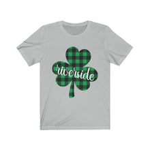 Load image into Gallery viewer, Riverside Plaid Shamrock Adult Tee