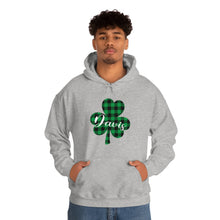 Load image into Gallery viewer, Davis Plaid Shamrock ADULT Hooded Sweatshirt