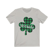 Load image into Gallery viewer, Riverside Plaid Shamrock Adult Tee