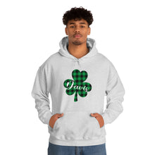 Load image into Gallery viewer, Davis Plaid Shamrock ADULT Hooded Sweatshirt