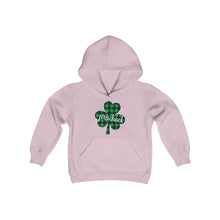 Load image into Gallery viewer, Preschool Plaid Shamrock YOUTH Hoodie