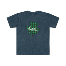 Load image into Gallery viewer, Dublin Plaid Shamrock ADULT Super Soft T-Shirt