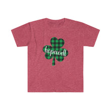 Load image into Gallery viewer, Hopewell Plaid Shamrock ADULT Super Soft T-Shirt