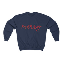Load image into Gallery viewer, Merry Script Crewneck