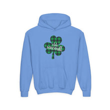 Load image into Gallery viewer, Olde Sawmill Plaid Shamrock YOUTH Hoodie
