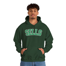 Load image into Gallery viewer, Sells College Block Adult Hooded Sweatshirt

