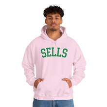Load image into Gallery viewer, Sells College Block Adult Hooded Sweatshirt
